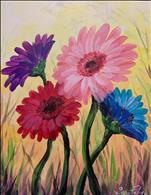 Gerbera Daisies Painting with a Twist Columbia TN